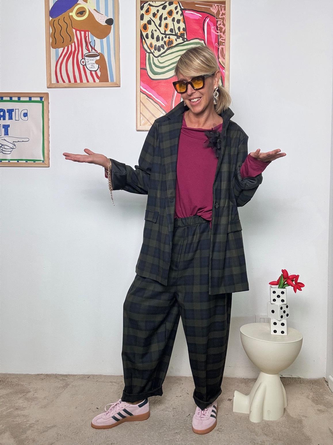 SUSY STAR - Giacca Check Oversize  Il Blazer (Non) Convenzionale STS7263/ BLU SUSY STAR 