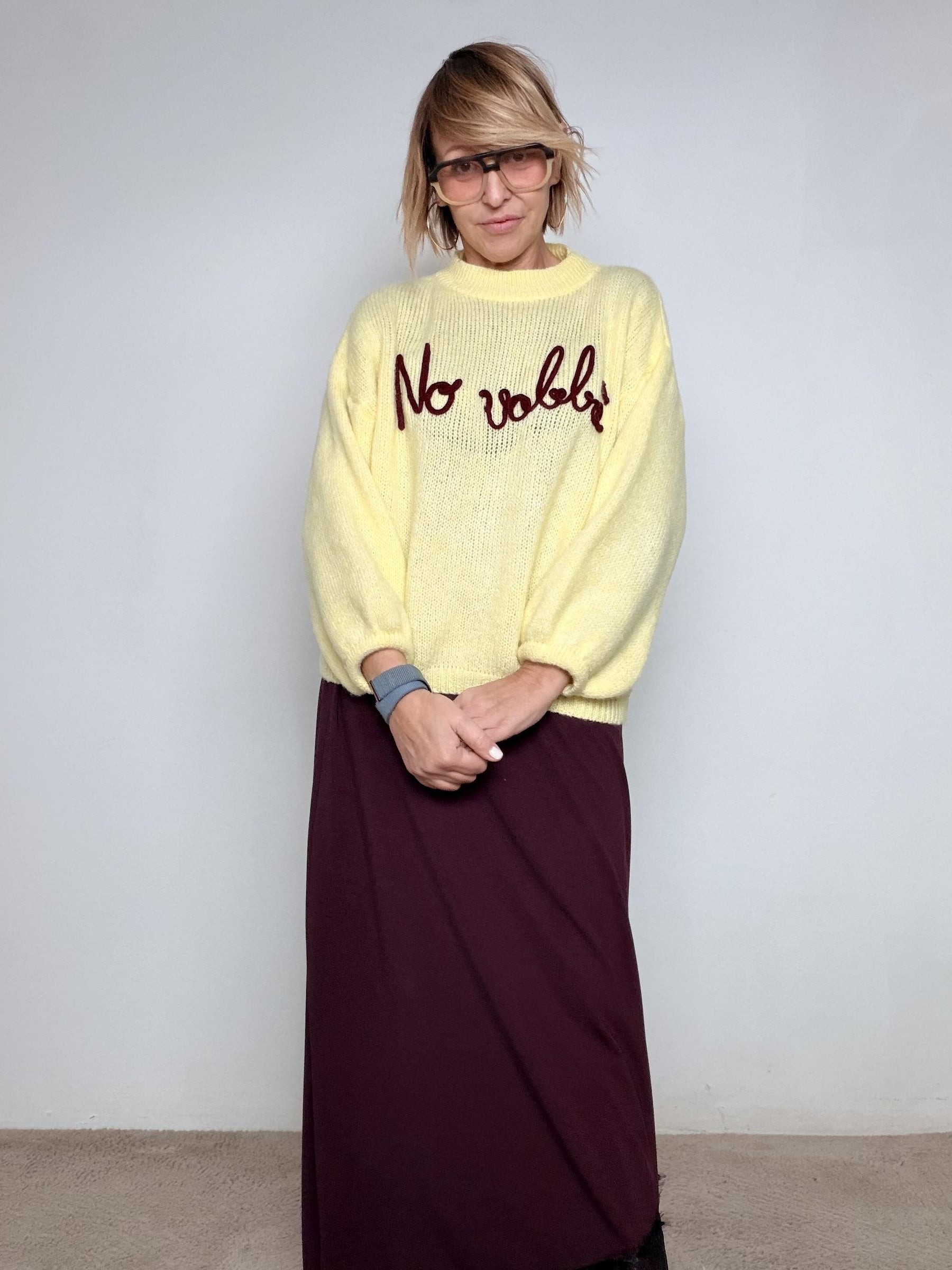 FEMALE - Maglia over No vabbè GIALLO A2702/ GIALLO FEMALE 