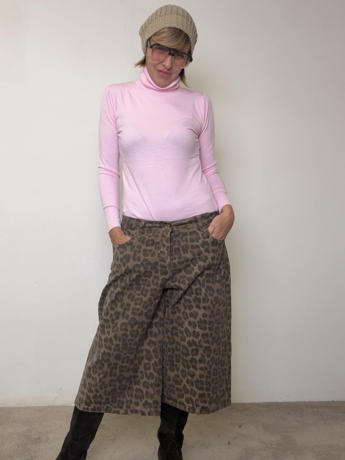 FEMALE - Maglia Dolcevita Bubble Rose 5010/ ROSA FEMALE 