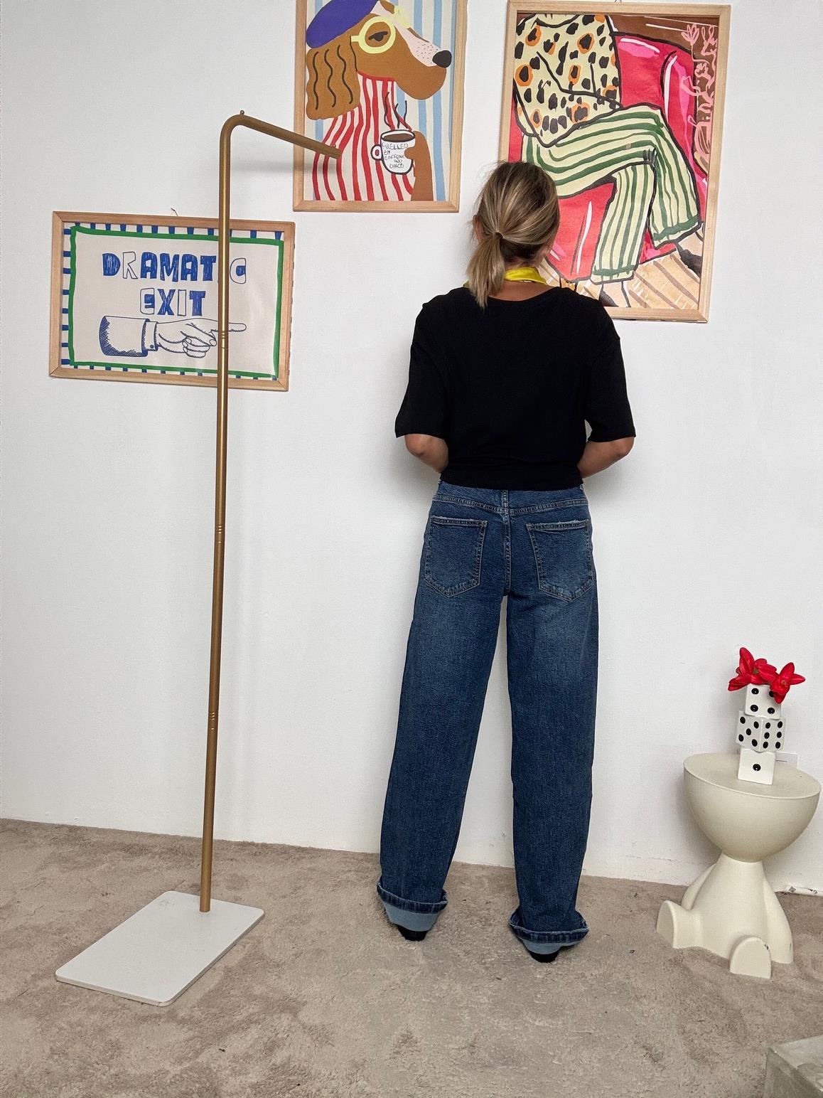 DEJA VU - Jeans donna a gamba dritta con risvolto  Pratici, cool, senza sforzo A25SO202/ JEANS DEJA VU 