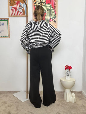 FEMALE - PANTALONE MISTO MODAL NERO H6034FW/ NERO FEMALE 