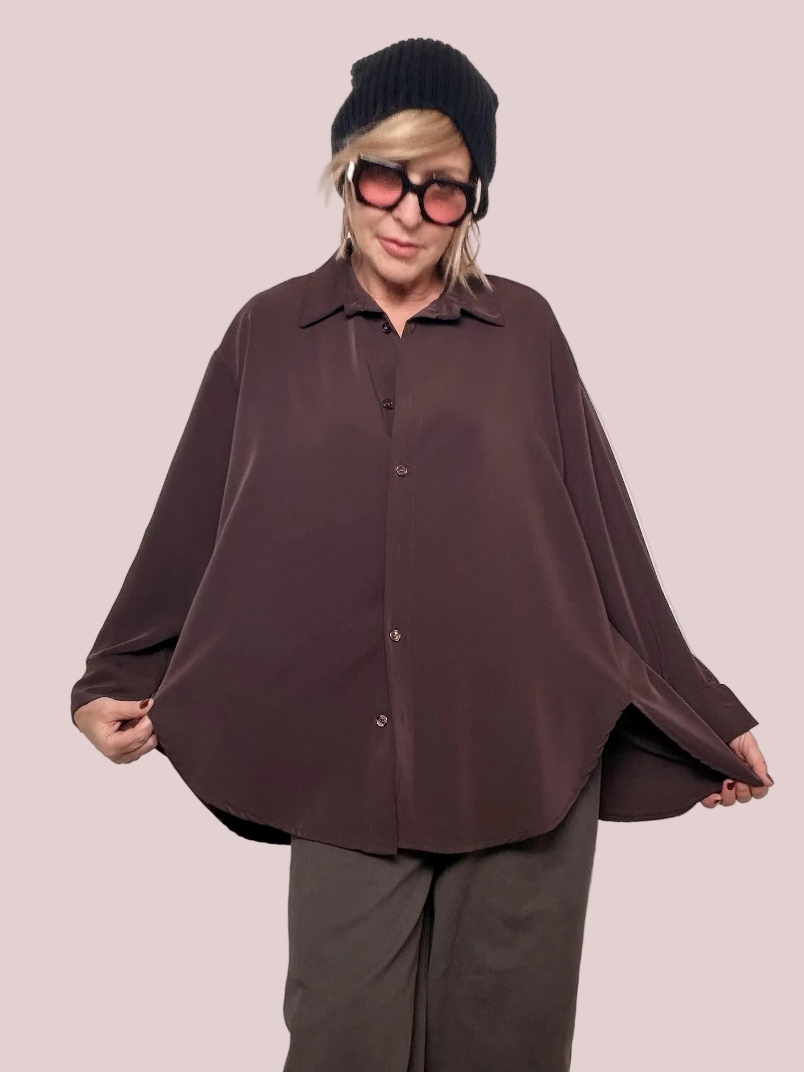 Camicia fluida dal fascino essenziale L5M239/ MORO FEMALE 