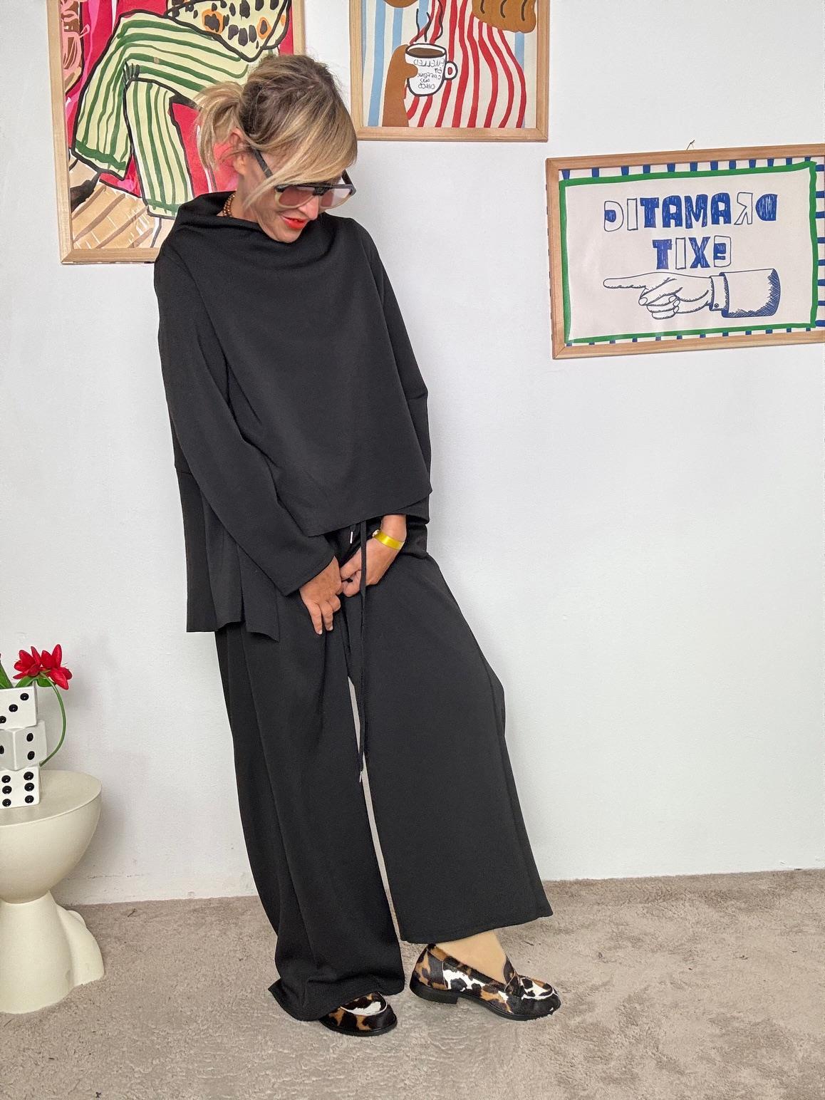 FEMALE - Pantalone Ampio Passeggiata Zen nero 35791KQC/ NERO FEMALE 