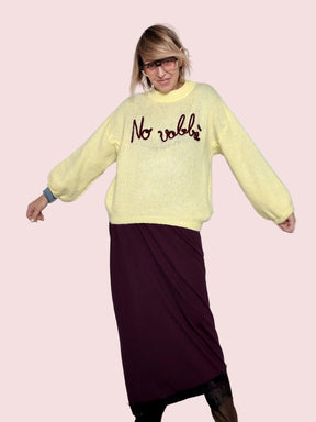 FEMALE - Maglia over No vabbè GIALLO A2702/ GIALLO FEMALE 