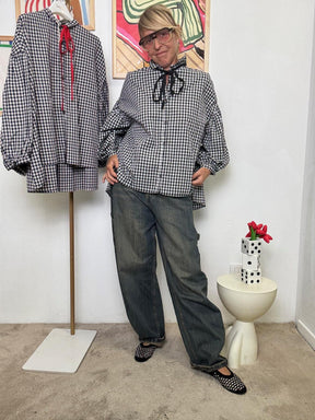 FEMALE - Camicia Bistrot Poetico  Il quadretto che ti cambia la giornata NERO WM2518/ NERO FEMALE 