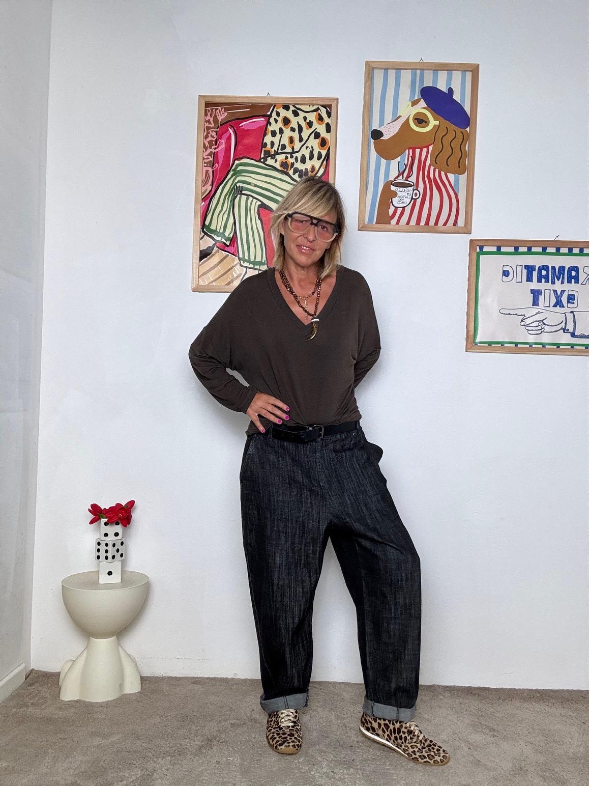 DEJA VU - Maglia moro oversize donna A25BU408/ MORO DEJA VU 