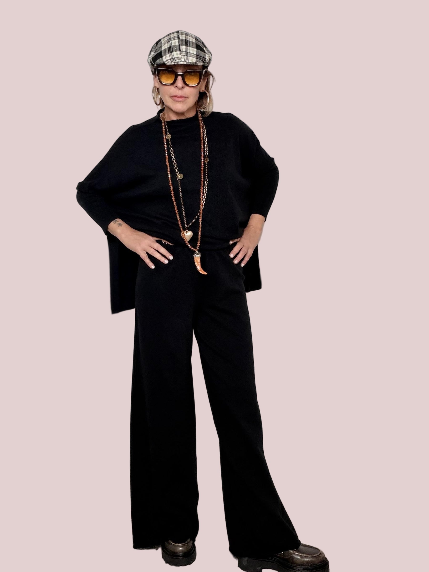 SOUVENIR - PANTALONE SOFT RELAX NERO V38A1001/ NERO SOUVENIR 