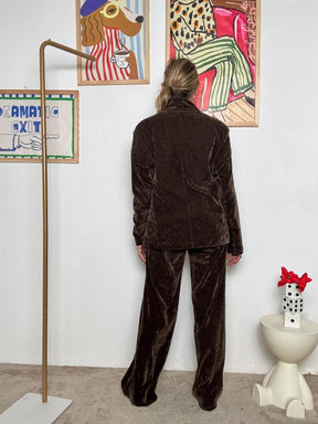 DEJA VU - Giacca donna in  ciniglia  Stile comfy chic per ogni occasione MORO A25LU611/ MORO DEJA VU 