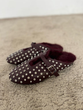 SUSY MIX - Sabot donna neri con borchie  grintosi, comodi e super fashion BORDEAUX RY87/ BORDEAUX SUSY MIX 