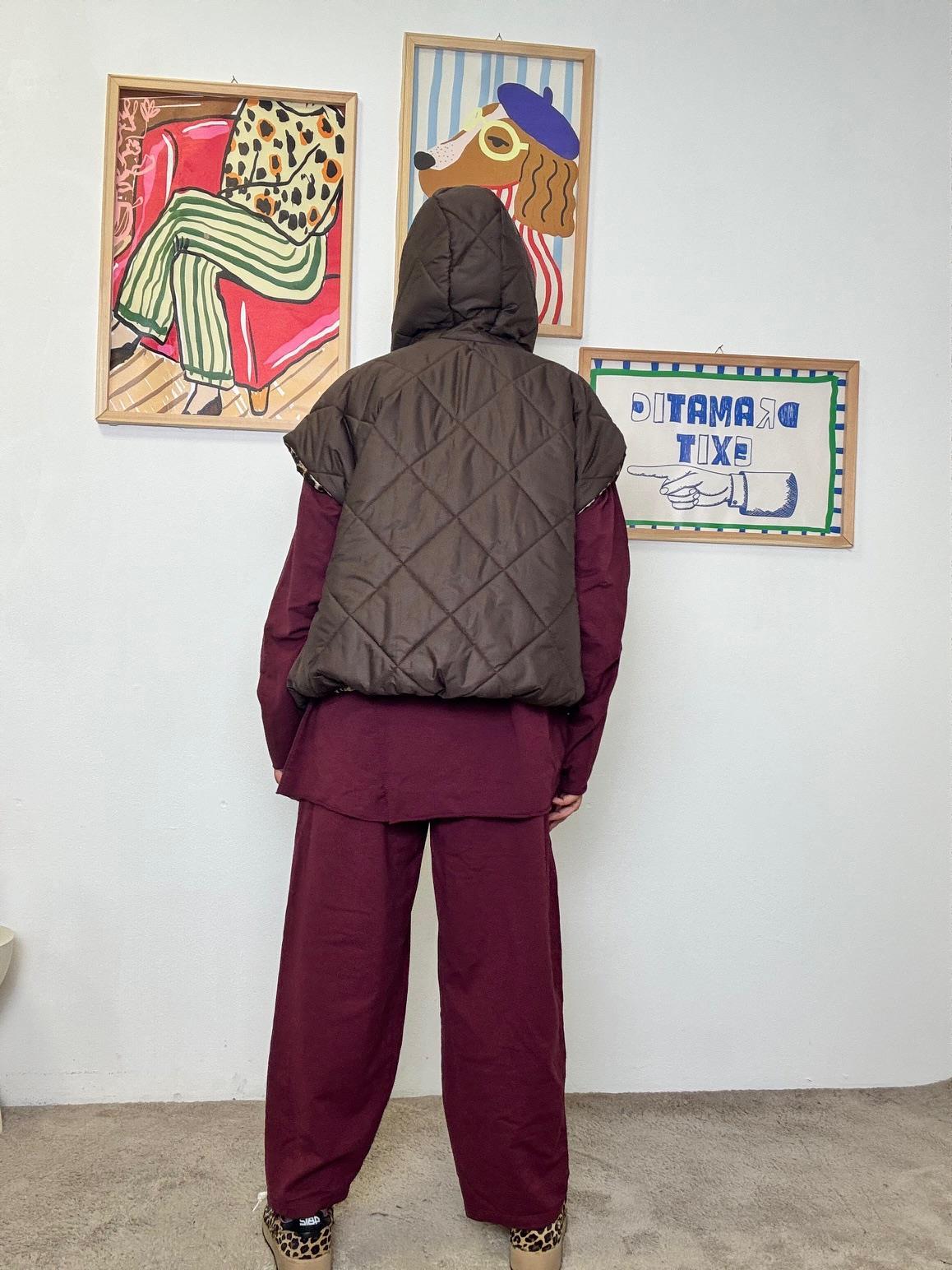 FEMALE - Piumino smanicato double face con interno animalier  pratico e super cool MORO HP9108DFGM/ MORO FEMALE 