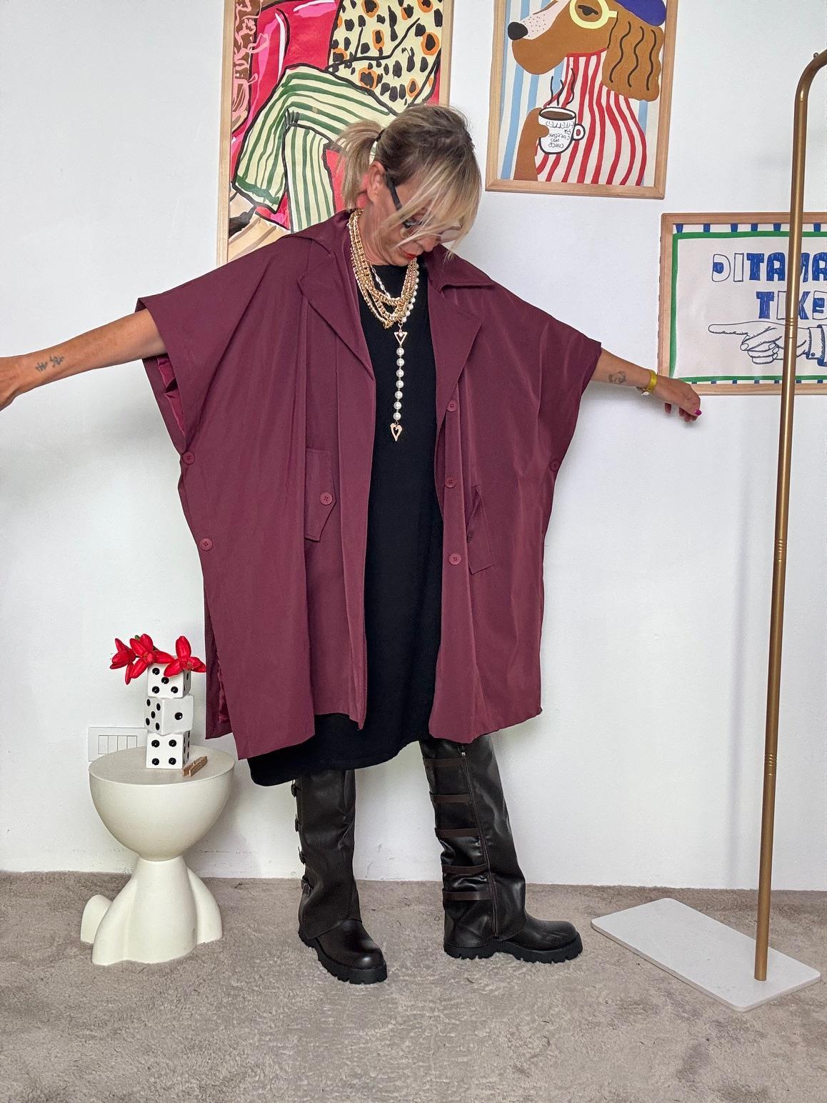 FEMALE - Giacca Oversize Donna Vinaccia  Stile Casual Chic e Comodo BORDEAUX L23M008/ BORDEAUX FEMALE 