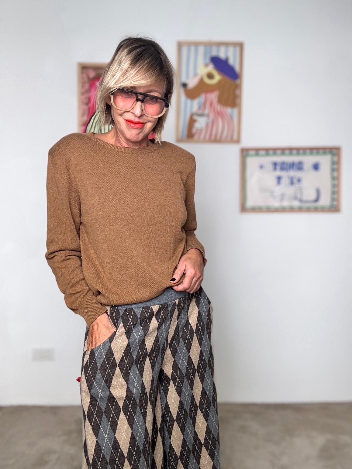 SOUVENIR - Maglia Caramel Touch cammello F38P0923/ CAMMELLO SOUVENIR 