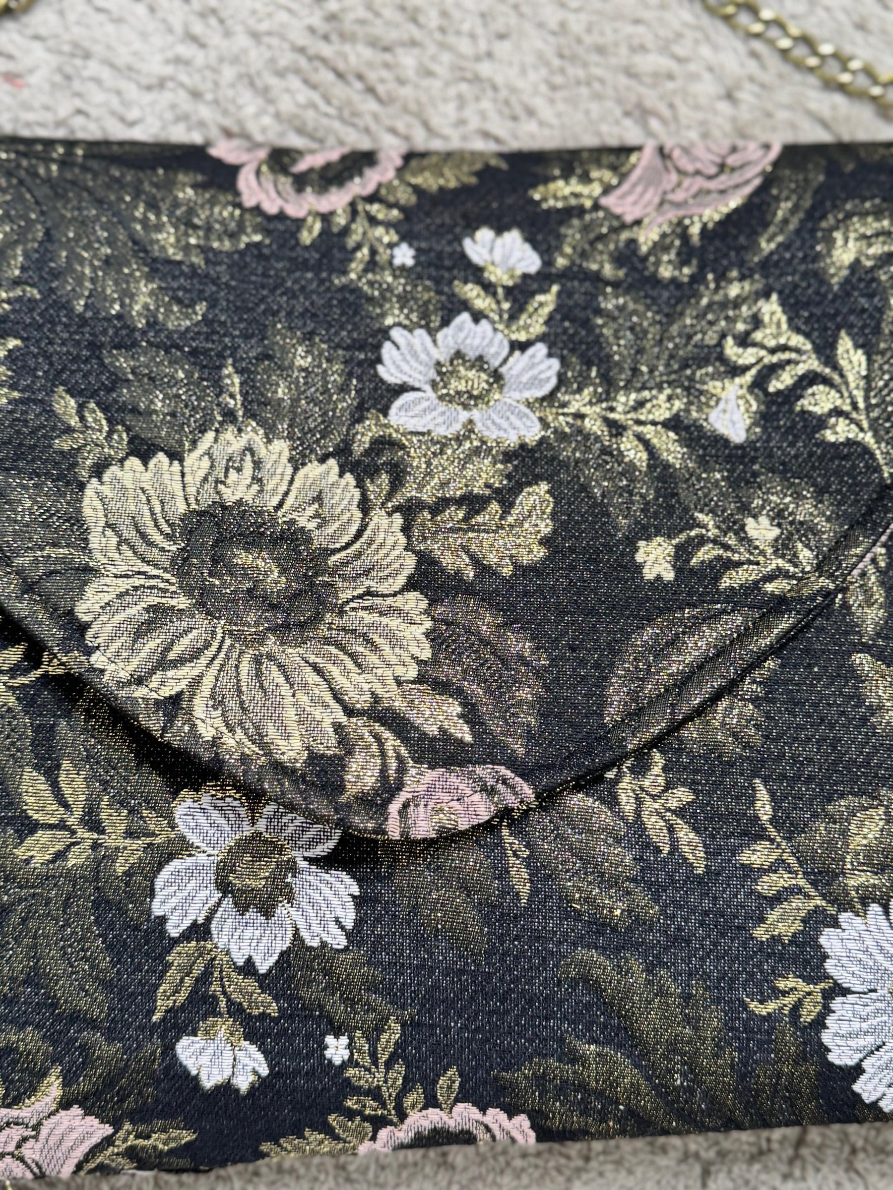 SUSY MIX- Borsa donna a tracolla in tessuto floreale  Piccola, elegante, indimenticabile NERO 524B25/ NERO SUSY MIX 