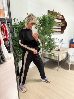 DEJA VU - PANTALONE STRETTO NERO LU210/ NERA DEJA VU 