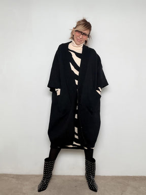 FEMALE - CAPPOTTINO CARDIGAN COCOON SOFT ZS5291/ NERO FEMALE 