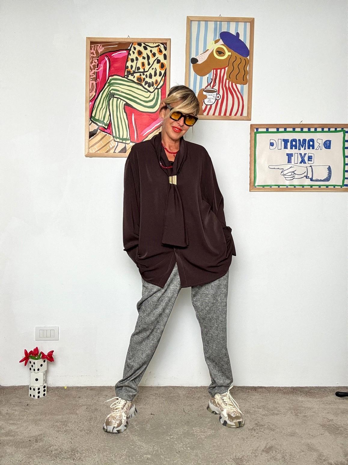 SUSY STAR - Camicia con Nodo Frontale MORO STLS1037/ MORO SUSY STAR 