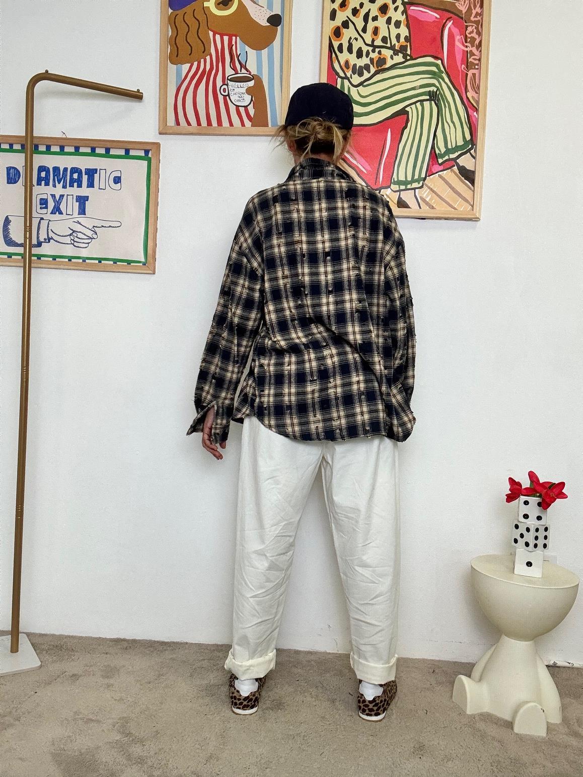 DEJA VU - Camicia over a quadri  Grunge rivisitato, comfort garantito A25AN113/ SCOZZESE BLU DEJA VU 