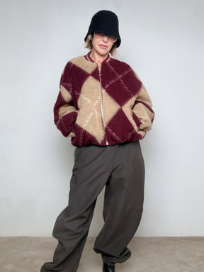 FEMALE - Bomber Cozy Check LD3860/ FANTASIA FEMALE 