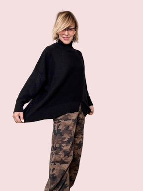 SUSY STAR -MAGLIA DOLCEVITA OVER NERA STX66258/ NERO SUSY STAR 