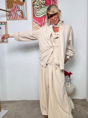 SOUVENIR - Bomber Oversize in Crema Latte S38M0115/ CREMA SOUVENIR 