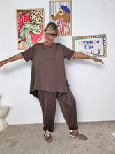 SUSY STAR - Completo donna marrone  stile comfy chic e moderno moro STLS12091690/ MORO SUSY STAR 