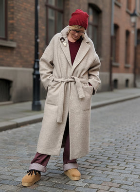 PHILIA LOFT - Cappotto Maxi Relax D01N0856/ PANNA PHILIA LOFT 