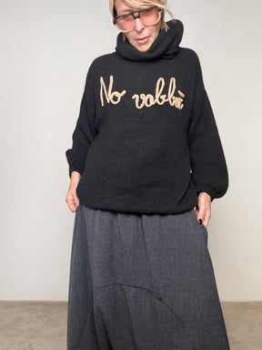 FEMALE - Maglia No Vabbè nero A3232/ NERO FEMALE 