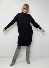 FEMALE - ABITO KNIT COCOON ZM79063/ NERO FEMALE 