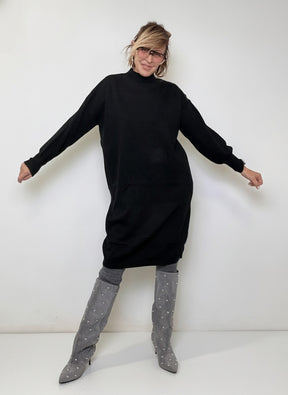 FEMALE - ABITO KNIT COCOON ZM79063/ NERO FEMALE 