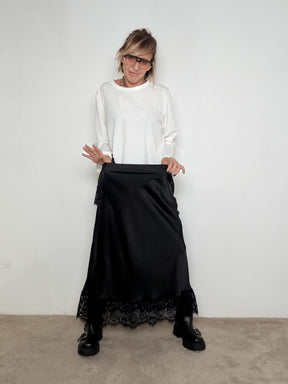 SUSY STAR -Gonna Satin Lace NERO STLS1912/ NERO SUSY STAR 