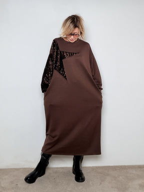 FEMALE - Abito Stella Superstar  comfort che brilla MORO L3M369/ MORO FEMALE 