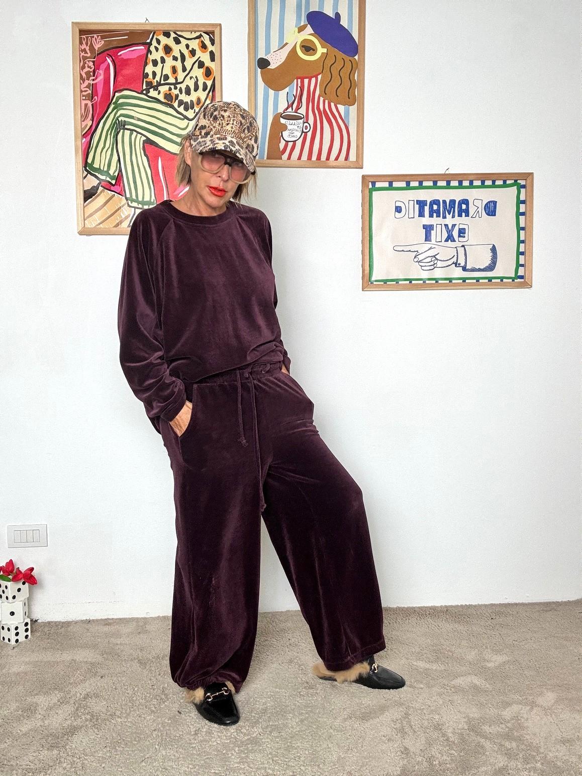 FEMALE - FELPA CINIGLIA BORGOGNA M54658/ BORGOGNA FEMALE 