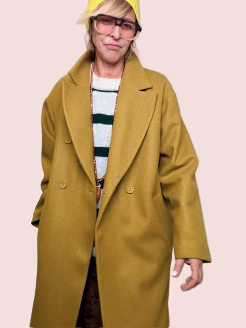 DEJA VU - Cappotto Chic Senza Sforzo A25SG607/ LIME DEJA VU 