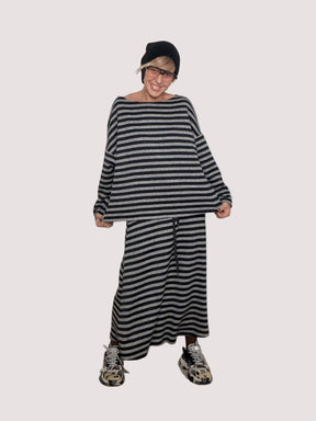 SOUVENIR - Maglia Stripe Mood GRIGIO S37M1275/ GRIGIO SOUVENIR 