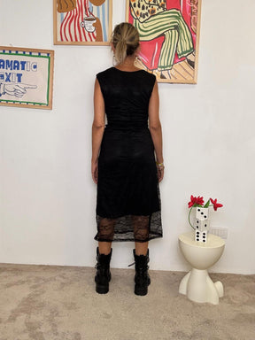 FEMALE - Abito in Pizzo Elasticizzato  Femminile, Ribelle, Incredibilmente Versatile! 38235HLS/ NERO FEMALE 