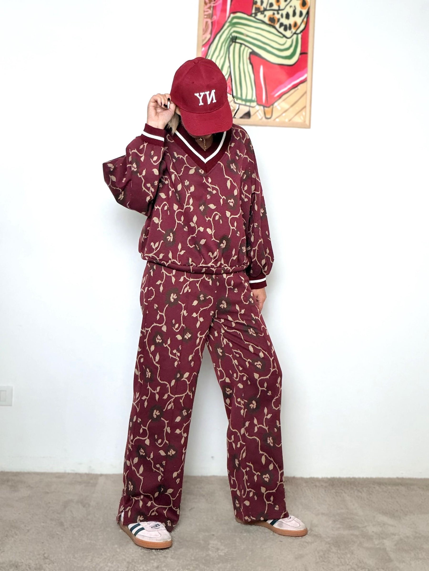 FEMALE - PANTALONE BLOOM A7972-S66/ FANTASIA VINO FEMALE 