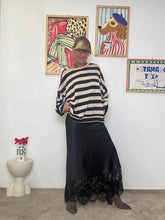 FEMALE - GONNA RASO E PIZZO NERA H4169-R3/ NERO2 FEMALE 