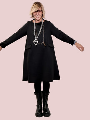 FEMALE - ABITO MORBIDO A CAMPANA  COMFORT ASSOLUTO, STILE QUOTIDIANO NERO 39129KQLCM/ NERO FEMALE 