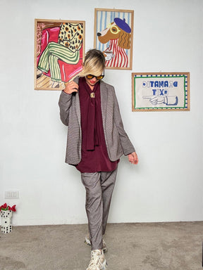 SUSY STAR - Giacca over dal taglio maschile moro ST80342AOS/ MORO SUSY STAR 