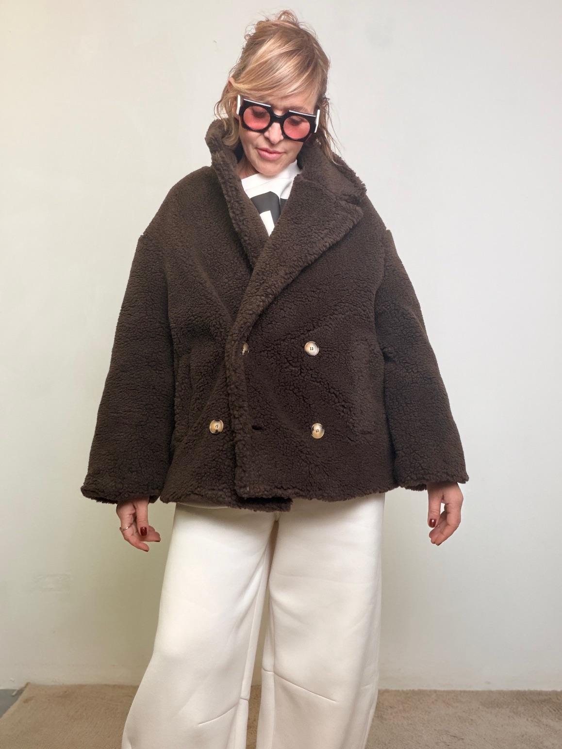 Teddy jacket morbidosa e super coccola M38F1610/ MORO SOUVENIR 