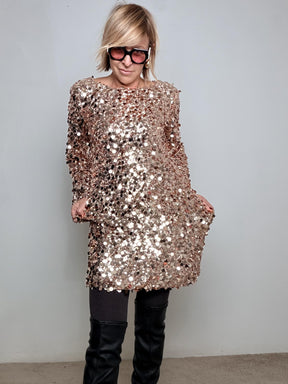 Abito paillettes luce pura D01E1108/ ORO PHILIA LOFT 