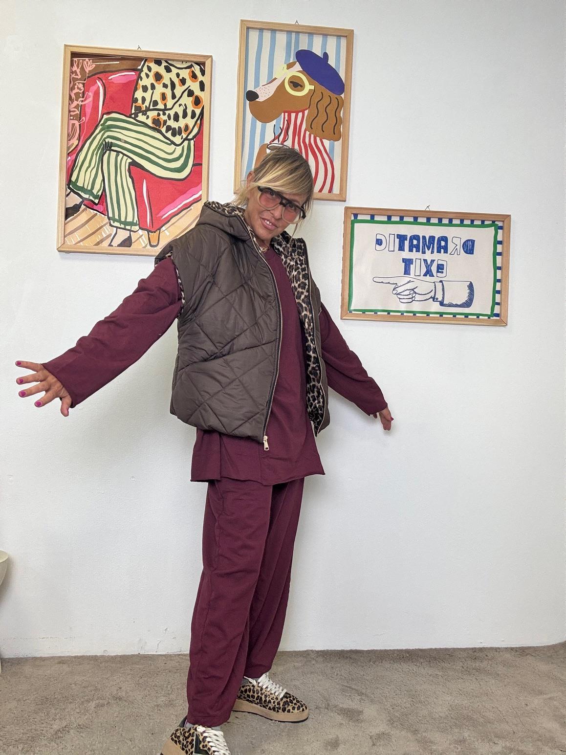 FEMALE - Piumino smanicato double face con interno animalier  pratico e super cool MORO HP9108DFGM/ MORO FEMALE 