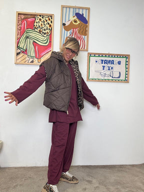 FEMALE - Piumino smanicato double face con interno animalier  pratico e super cool MORO HP9108DFGM/ MORO FEMALE 