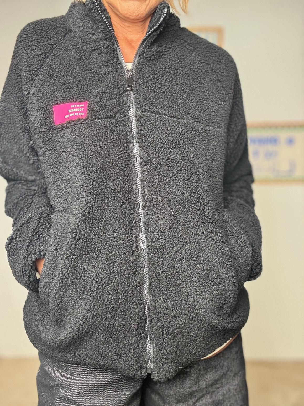 FEMALE - Teddy Zip Up Cozy Chic moro 23916/ NERO FEMALE 