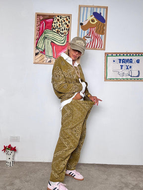 FEMALE - Pantalone ovetto donna  fantasia bandana P6404/ OCRA FEMALE 