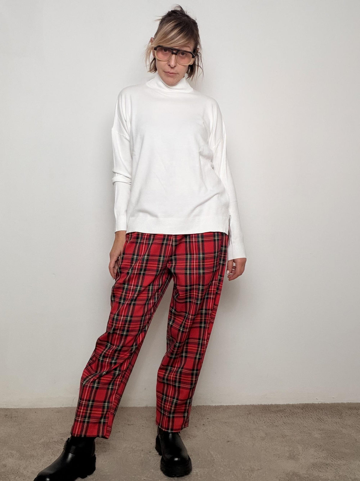 DEJA VU - MAGLIA COLLO IN PIEDI BIANCA A25IL406/ PANNA DEJA VU 