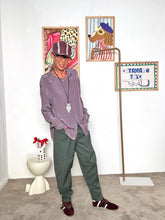 DEJA VU - Camicia over lilla con taschino e collo classico A25AN110/ LILLA DEJA VU 