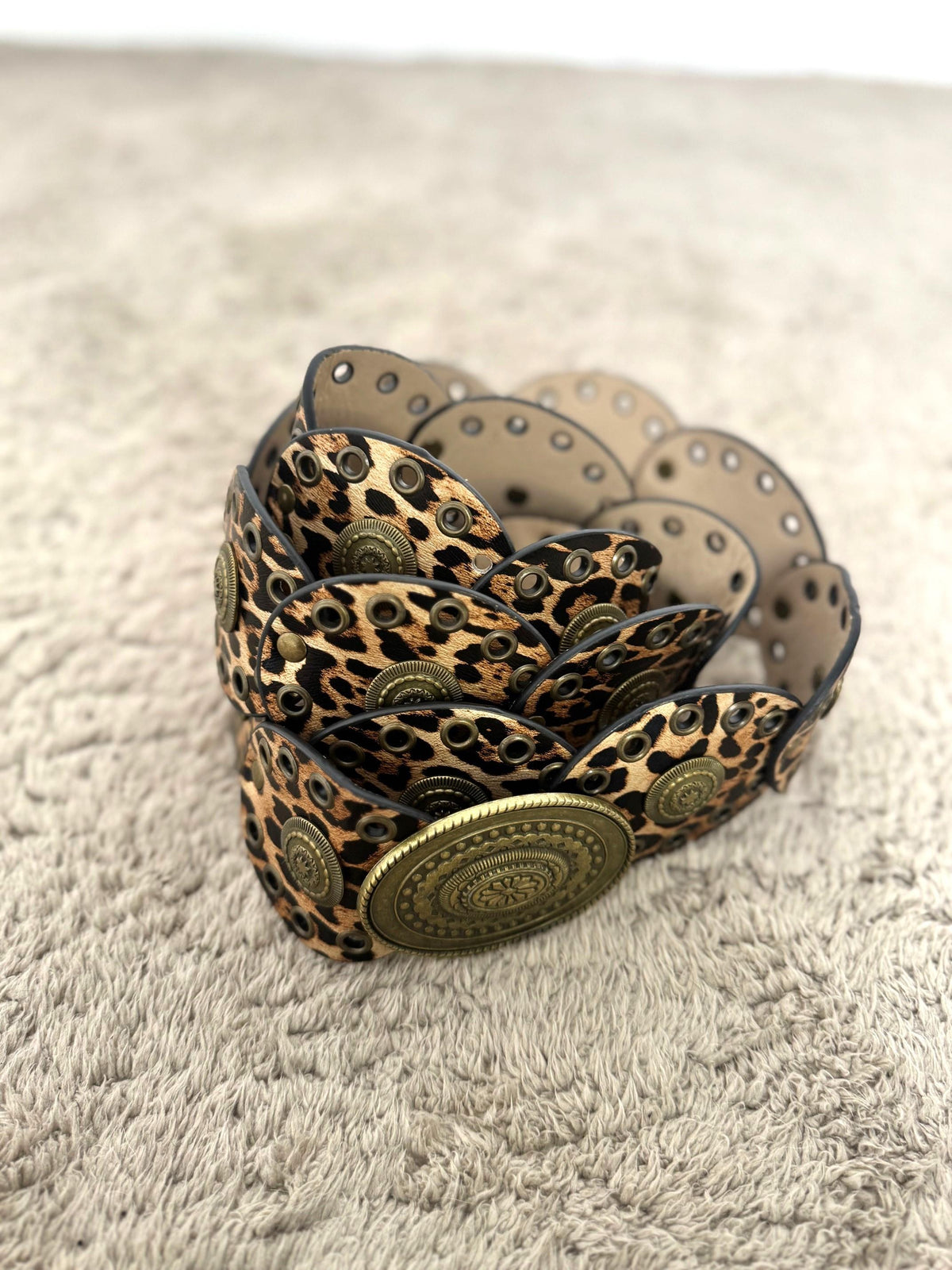 FEMALE -Cintura animalier con dettagli metallici  grinta e stile in un solo accessorio M100/ ANIMALIER FEMALE 