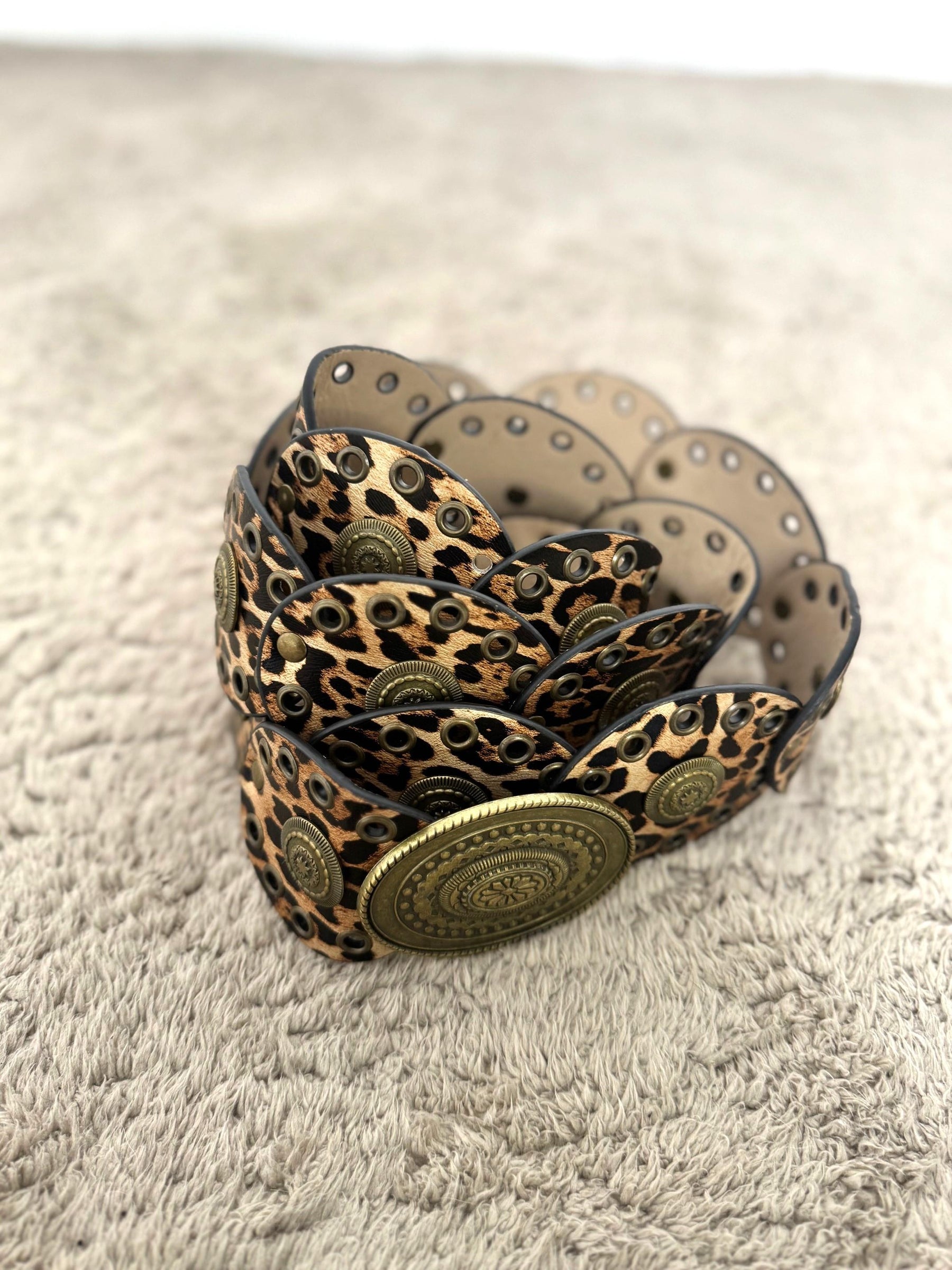 FEMALE -Cintura animalier con dettagli metallici  grinta e stile in un solo accessorio M100/ ANIMALIER FEMALE 