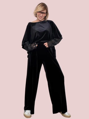 SUSY STAR PANTALONE IN VELLUTO STSS241065/ NERO SUSY STAR 